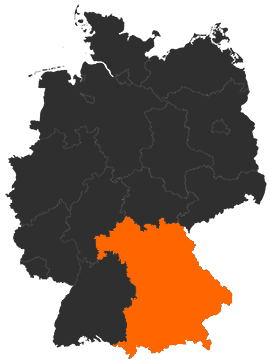 Karte: Bayern auf der Deutschlandkarte