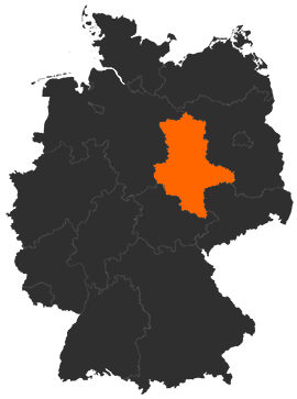 Karte: Sachsen-Anhalt auf der Deutschlandkarte