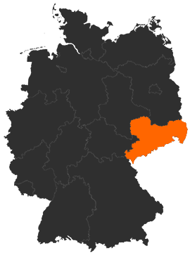 Karte: Sachsen auf der Deutschlandkarte