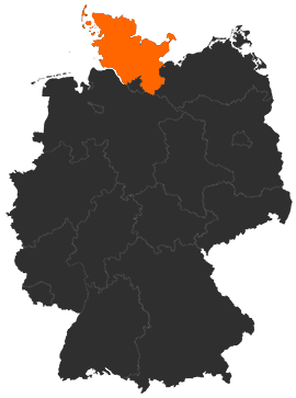 Karte: Schleswig-Holstein auf der Deutschlandkarte
