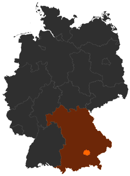 Landkreis Erding auf der Deutschlandkarte