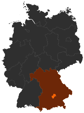 Landkreis Freising auf der Deutschlandkarte