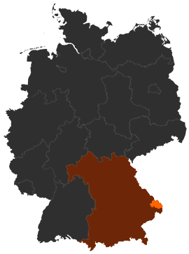 Landkreis Freyung-Grafenau auf der Deutschlandkarte
