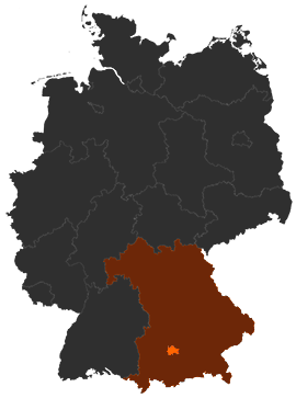 Landkreis Fürstenfeldbruck auf der Deutschlandkarte