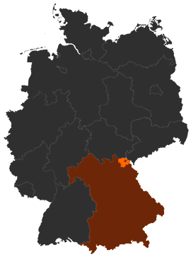 Landkreis Hof auf der Deutschlandkarte
