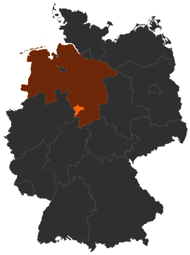 Landkreis Holzminden auf der Deutschlandkarte