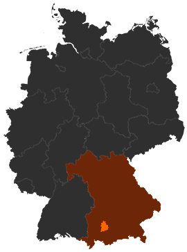 Landkreis Landsberg am Lech auf der Deutschlandkarte