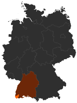 Landkreis Lörrach auf der Deutschlandkarte