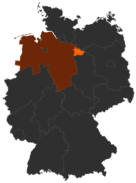 Landkreis Lüchow-Dannenberg auf der Deutschlandkarte