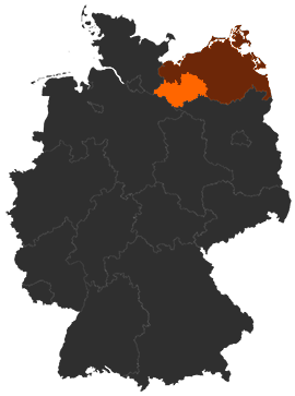 Landkreis Ludwigslust-Parchim auf der Deutschlandkarte