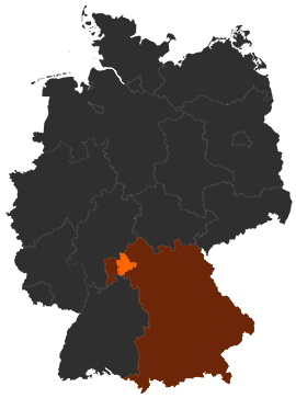 Landkreis Main-Spessart auf der Deutschlandkarte