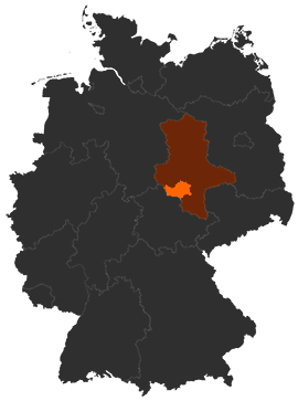 Landkreis Mansfeld-Südharz auf der Deutschlandkarte