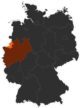 Kreis Borken auf der Deutschlandkarte