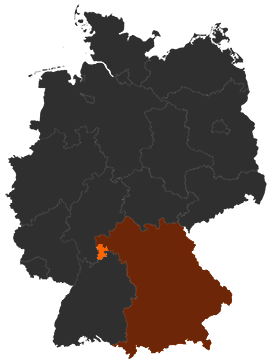 Landkreis Miltenberg auf der Deutschlandkarte