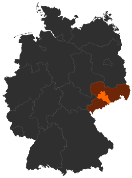 Landkreis Mittelsachsen auf der Deutschlandkarte