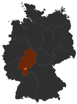 Landkreis Offenbach auf der Deutschlandkarte
