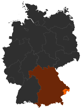 Landkreis Passau auf der Deutschlandkarte