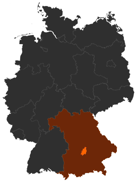 Landkreis Pfaffenhofen an der Ilm auf der Deutschlandkarte
