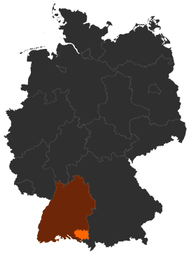Landkreis Ravensburg auf der Deutschlandkarte