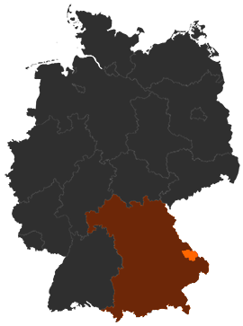 Landkreis Regen auf der Deutschlandkarte