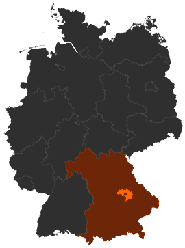Landkreis Regensburg auf der Deutschlandkarte