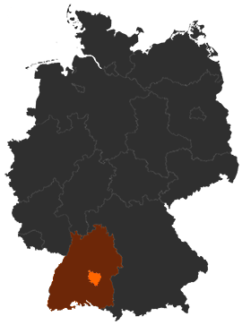 Landkreis Reutlingen auf der Deutschlandkarte