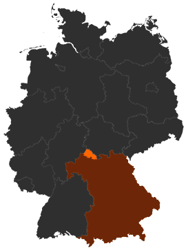 Landkreis Rhön-Grabfeld auf der Deutschlandkarte