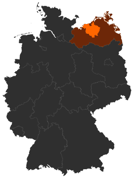Landkreis Rostock auf der Deutschlandkarte