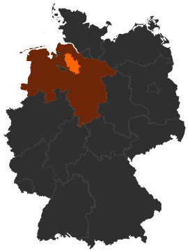 Landkreis Rotenburg (Wümme) auf der Deutschlandkarte