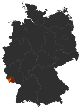 Landkreis Saarlouis auf der Deutschlandkarte