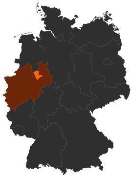 Kreis Gütersloh auf der Deutschlandkarte