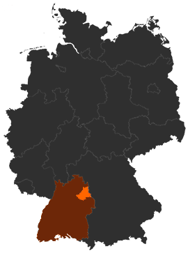 Landkreis Schwäbisch Hall auf der Deutschlandkarte