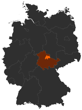 Landkreis Sömmerda auf der Deutschlandkarte