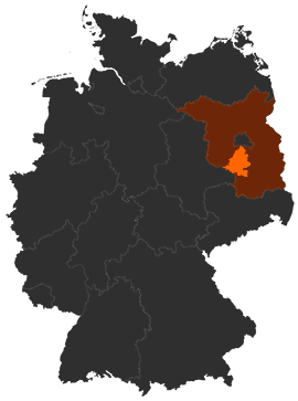 Landkreis Teltow-Fläming auf der Deutschlandkarte