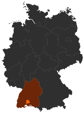 Landkreis Tuttlingen auf der Deutschlandkarte