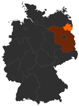 Landkreis Uckermark auf der Deutschlandkarte
