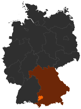 Landkreis Unterallgäu auf der Deutschlandkarte