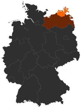 Landkreis Vorpommern-Rügen auf der Deutschlandkarte