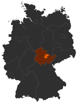 Landkreis Weimarer Land auf der Deutschlandkarte