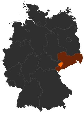 Landkreis Zwickau auf der Deutschlandkarte