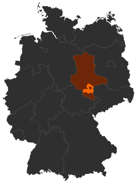 Saalekreis auf der Deutschlandkarte
