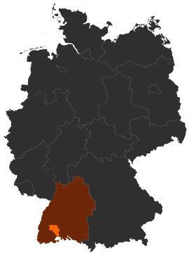 Schwarzwald-Baar-Kreis auf der Deutschlandkarte