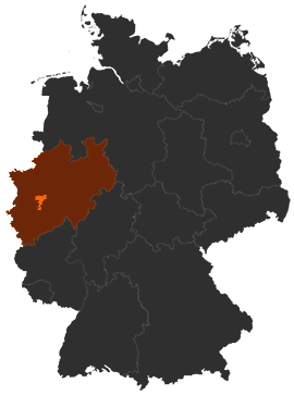 Kreis Mettmann auf der Deutschlandkarte
