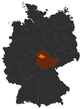 Unstrut-Hainich-Kreis auf der Deutschlandkarte