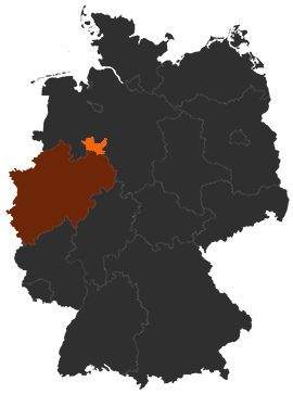 Kreis Minden-Lübbecke auf der Deutschlandkarte