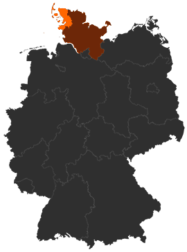 Kreis Nordfriesland auf der Deutschlandkarte