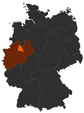 Kreis Warendorf auf der Deutschlandkarte