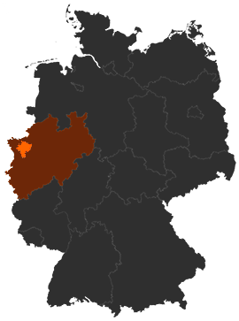 Kreis Wesel auf der Deutschlandkarte