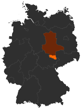 Burgenlandkreis auf der Deutschlandkarte