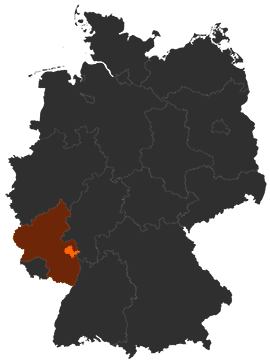 Landkreis Alzey-Worms auf der Deutschlandkarte